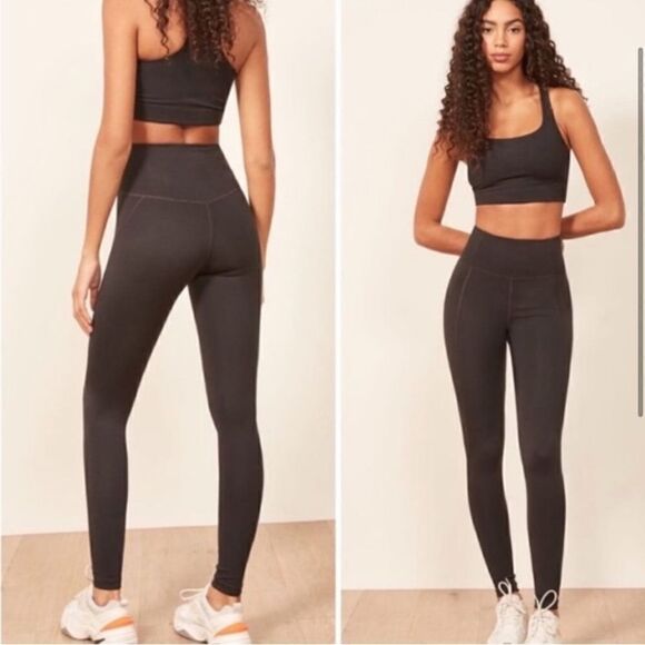 girlfriend collective Pants - Girlfriend Collective Black High Rise Legging